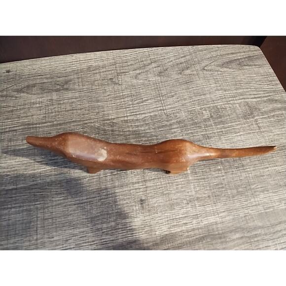 Carved Wood Dachshund wiener Dog Figure Signed - Picture 5 of 7